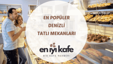 Denizli tatlıcılarından irmik helvası ve kadayıf tabağı bir kafede servis edilirken