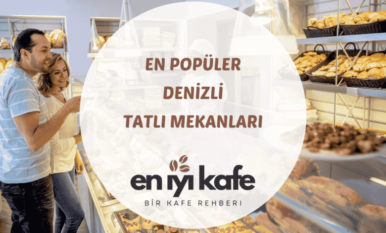 Denizli tatlıcılarından irmik helvası ve kadayıf tabağı bir kafede servis edilirken