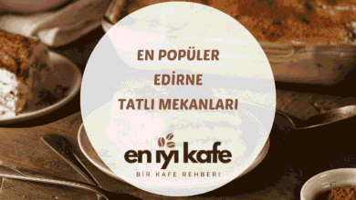 Edirne tatlıcı vitrininde Hayrabolu tatlısı sarma baklava ve peynir helvası sıralı görünüm