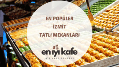 İzmit tatlıcılarından künefe tabağı ve şerbetli sütlü nuriye vitrin görünümü