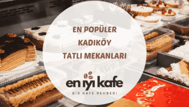 Baylan pastanesi vitrini ve Kadıköy Muvakkıthane Caddesi'nde tatlı çeşitleri sergilenen tezgâh görünümü