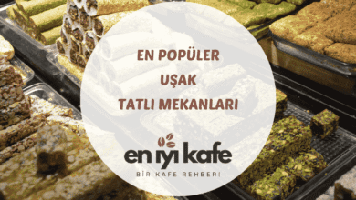 Uşak tatlıcı vitrininde sıralanan baklava kadayıf ve sütlü tatlı tepsileri